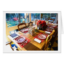 Weihnachtsspeisetisch Karte