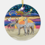 Weihnachtsstern - zwei Baby-Lamas Ornamente