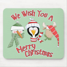 Weihnachtstrio-Tier-Wünsche Mousepad