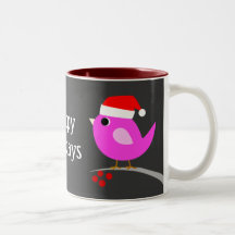 Weihnachtsvogel-Becher Teetasse