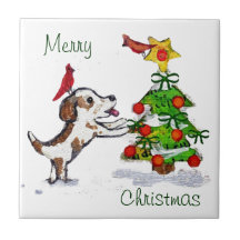 Weihnachtswelpen-Hunde-u. Kardinals-kundenspezifis