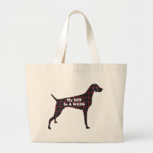 Weimaraner BESTE FREUNDIN Leinentaschen