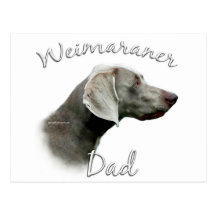 Weimaraner Vati 2 Postkarten