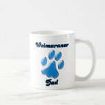 Weimaraner Vatiblau Pawprint Kaffee Tasse