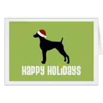 Weimaraner Weihnachtsmannmütze karten