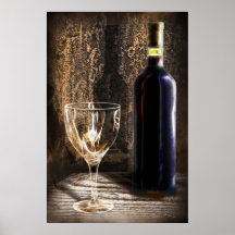 Wein bereit gedient zu werden plakatdruck