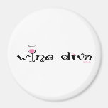 Wein-Diva Kühlschrankmagnete