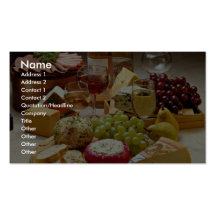 Wein- und Käse-Party Visitenkarten Vorlage