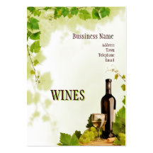 Wein-Visitenkarte