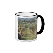 Weinberge, Toskana, Italien Kaffee Tassen