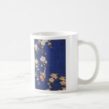 Weinende Kirsche und Bullfinch, Hokusai Kaffeetasse
