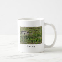 Weinkellerei-Weinberg Toskana Italien Kaffee Tasse