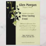 Weinstock-Wein-Probieren-Ereignis-Flyer