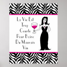 Weinvixen-einfach böses französisches Sprichwort Plakate