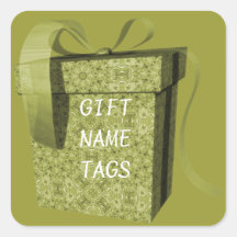 Weise Geschenkbox-Band-Namensschild-Aufkleber