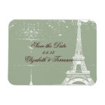 Weiser Eiffel-Turm Save the Date, der Magneten Wed
