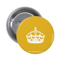 Weiß behält ruhige Krone auf Goldhintergrund Buttons