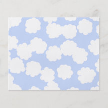Weiß-und Himmel-Blau-Wolken-Muster Bedruckte Flyer