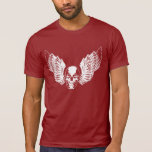 Weiß Winged Schädel-T-Shirt