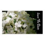 Weiße Blumen-Save the Date Geschäfts-Karte Visitenkartenvorlage