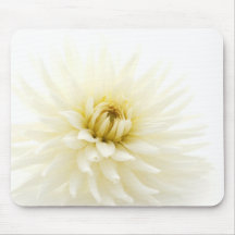 Weiße Dahlie Mousepad