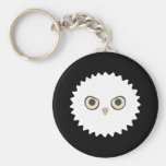 Weiße Eule Zoi Keychain (Schwarzes) Schlüsselband