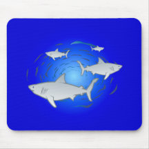 weisse Haie white sharks Mousepads