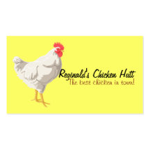 Weiße Huhn-Visitenkarte