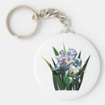 Weiße Iris Schlüsselanhänger