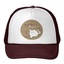 Weiße Katze Baseballkappen