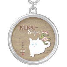Weiße Katze Amuletten