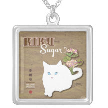 Weiße Katze Selbst Gestalteter Schmuck