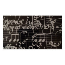 weiße Musikanmerkung auf schwarzem Hintergrund Visitenkarten Vorlagen