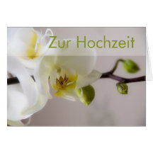 Weisse Orchidee • Glueckwunschkarte Hochzeit