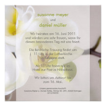 Weiße Orchidee • Hochzeitseinladung