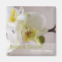 Weiße Orchidee • Save the Date Magnet Kühlschrankmagnet