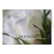 Weiße Rose • Hochzeits-Einladung Grußkarten