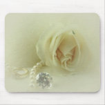 weiße Rose Mousepad
