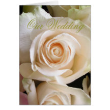 Weiße Rosen, die Einladung Wedding sind Grußkarte