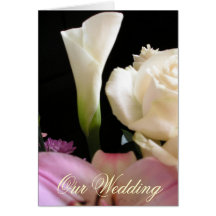Weiße Rosen, die Einladung Wedding sind Karten