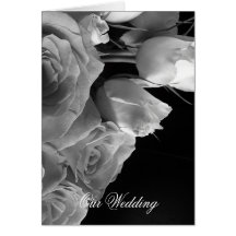 Weiße Rosen, die Einladung Wedding sind Karten