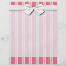 weiße SahneNadelstreifen auf girly Rosa Individuelle Flyer