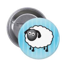 Weiße Schafe Anstecknadelbuttons
