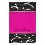 Weiße schwarze rosa Party-Ausläufer Persoanlized Personalisierte Druckpapiere