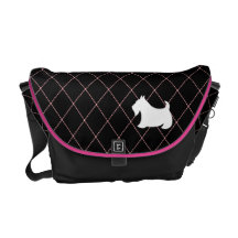 Weiße Scottish-Terrier-Bote-Tasche Kurier Tasche