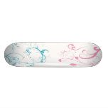 Weiße Skate und Ping/bluecurl Personalisiertes Deck