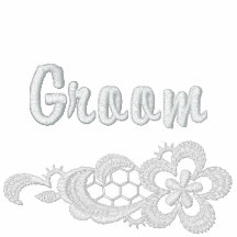 Weiße Spitze-Hochzeit - Bräutigam