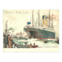 Weiße Stern-Linie R.M.S. Cedric verlässt Liverpool postkarten