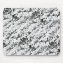 Weiße Sträuche Mousepad