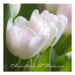 Weiße Tulpen • Save-the-Date-Postkarte einladungen